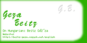 geza beitz business card